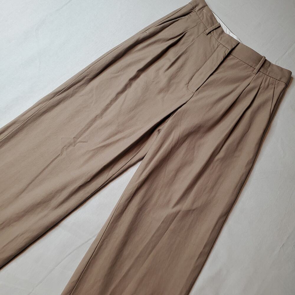 Aritzia Wilfred Women's Size 8 Effortless Pant Lyocell/Cotton Wide Leg Beige